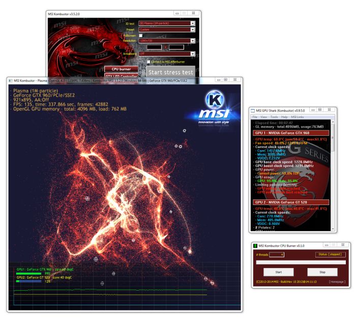 MSI Kombustor - Plasma demo