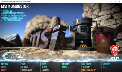 MSI Kombustor screenshot