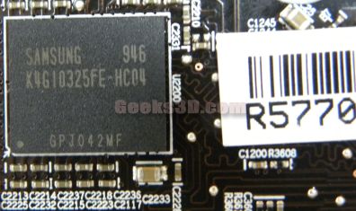 MSI R5770 Hawk - memory chip detail