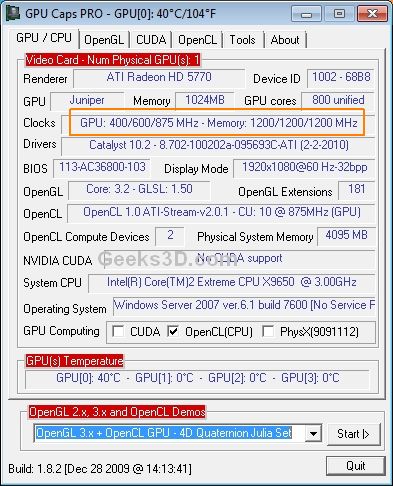 MSI R5770 Hawk - GPU Caps Viewer