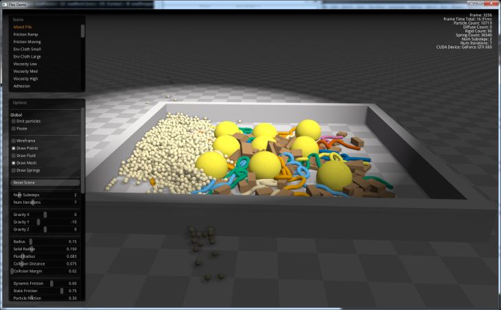 NVIDIA Flex demo