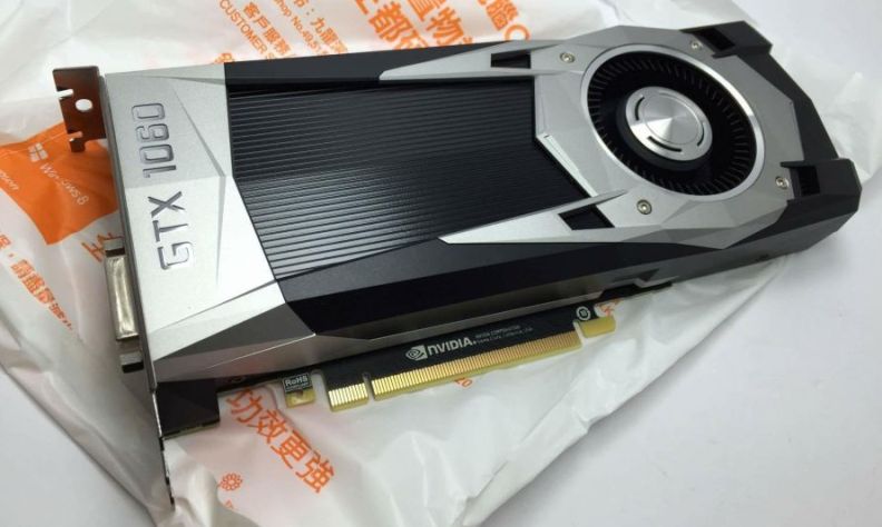 NVIDIA GeForce GTX 1060 Pictured