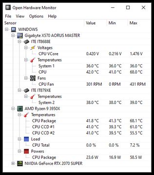 Open Hardware Monitor screenshot