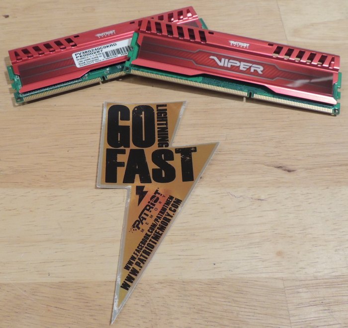 Patriot 8GB kit DDR3 2400MHz memory