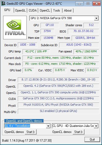 R280.36, OpenGL 4.2, GPU Caps Viewer)
