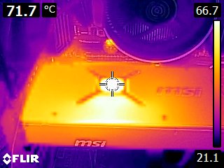 MSI Radeon RX Vega 56 AIR BOOST 8GB OC - Thermal imaging - load