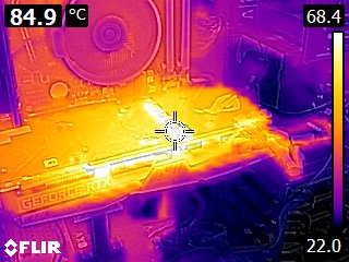 ASUS ROG Strix GeForce RTX 2080 OC Edition 8GB GDDR6 - Thermal imaging - load