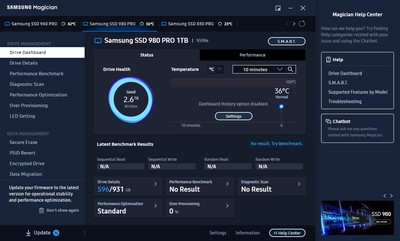 Samsung Magician screenshot