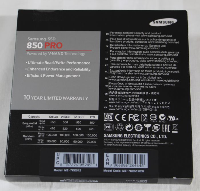 Samsung SSD 850 PRO 512GB
