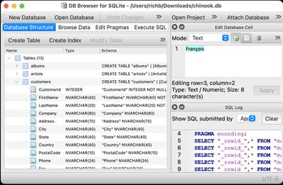 DB Browser for SQLite screenshot