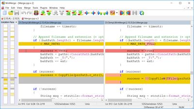 WinMerge screenshot