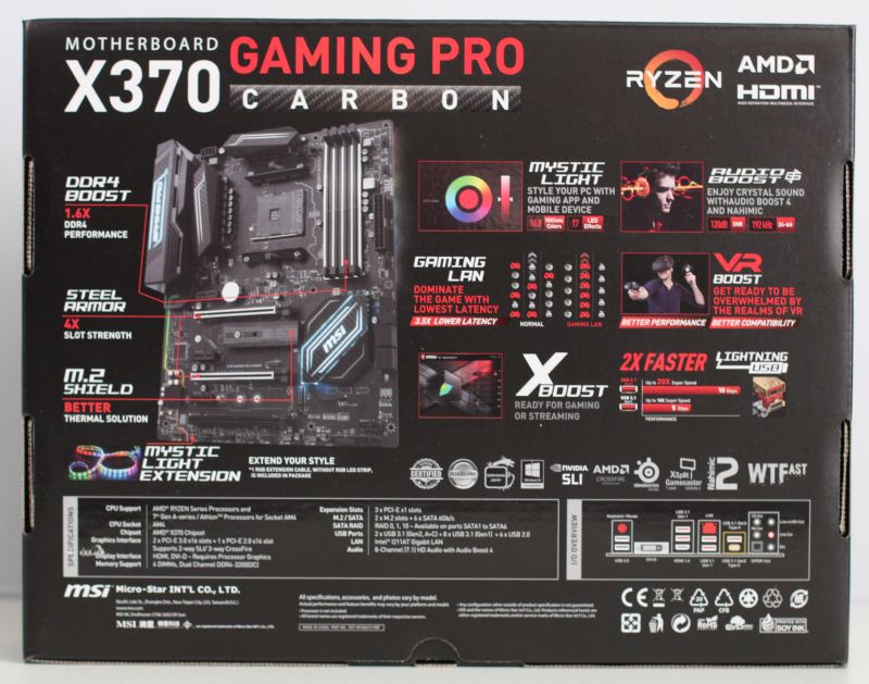 MSI X370 Gaming Pro Carbon Motherboard