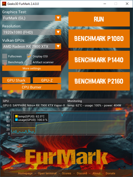 FurMark 2.4 GUI